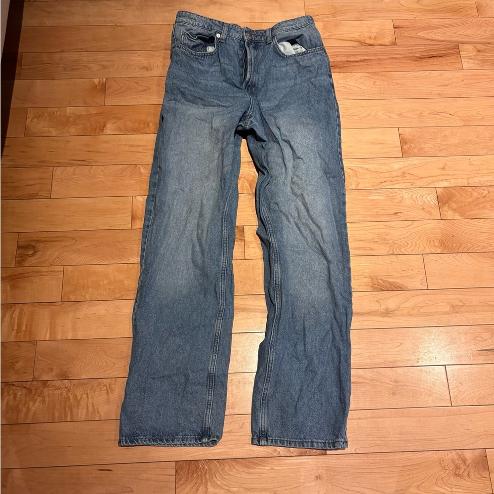 H&M Women's Straight Leg Blue Jeans